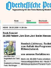 Screenshot Oberhessische Presse