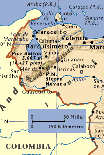 Karte von Venezuela