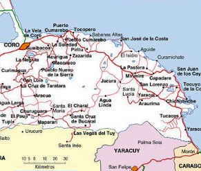 Karte von Venezuela