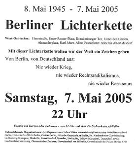 Aufruf zur Fackelkette