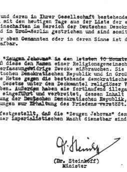 Verbot in der DDR