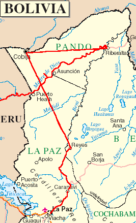 Karte Boliviens