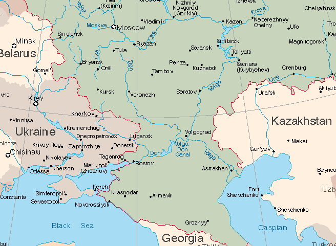 Karte Wolgagebiet