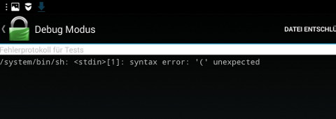 debug modus