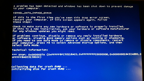 blue screen of death