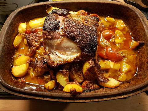 Kasselerbraten im Römertopf