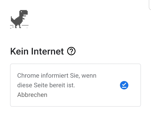 kein internet