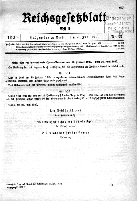 opiumabkommen 1925