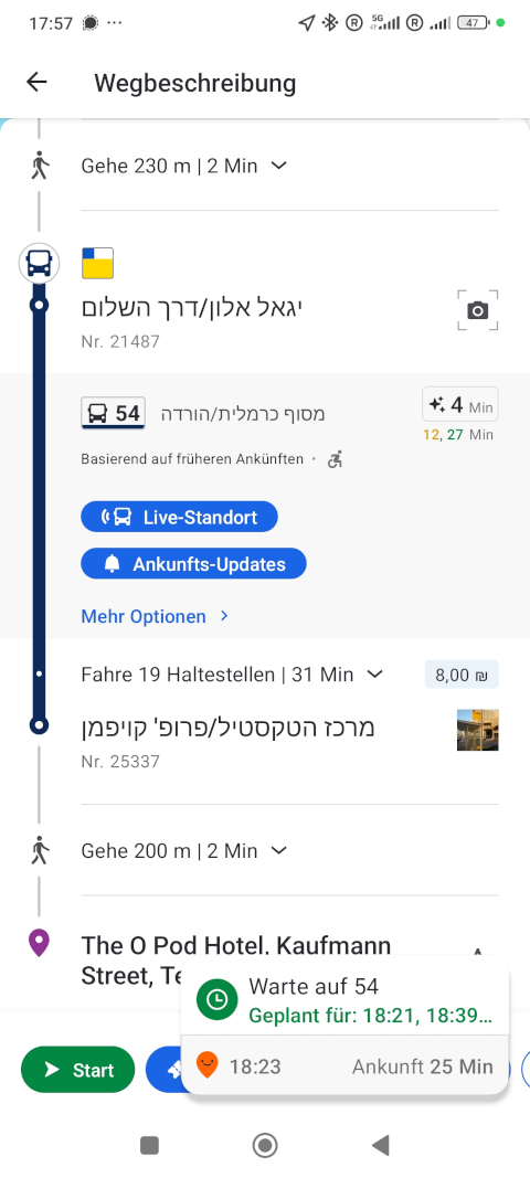 Bus 54 Tel aviv
